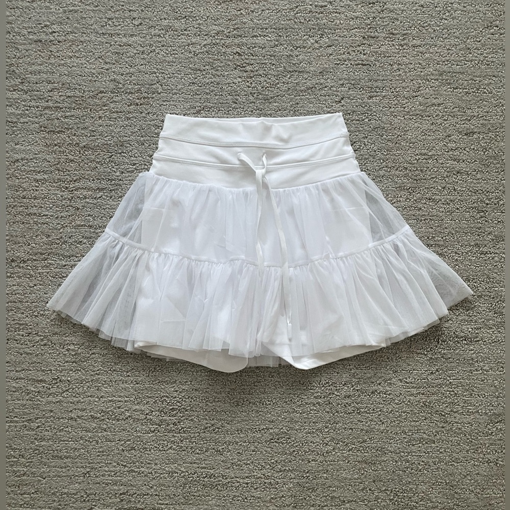 Popflex pirouette mini skirt sporty athletic preppy coquette lace ruffle tutu